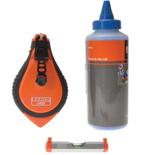 BAHCO Blue Chalk, Chalk Line & Line Level Set