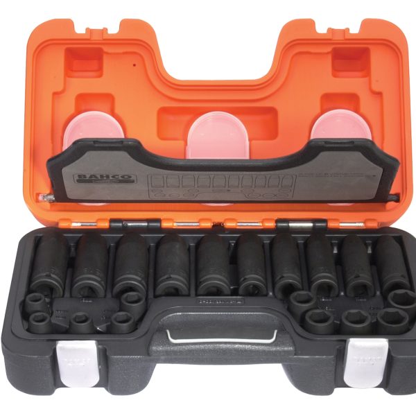 BAHCO D-DD/S20 Mixed Impact Socket Set of 20 Metric 1/2in