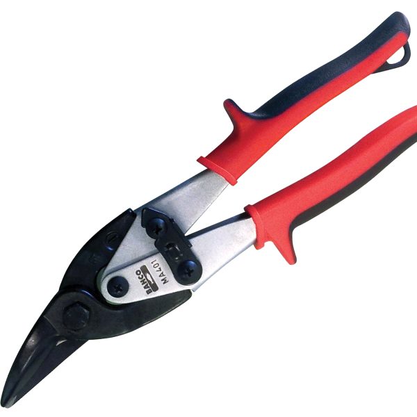 BAHCO MA401 Red Aviation Compound Snips Left Cut 250mm (10in)