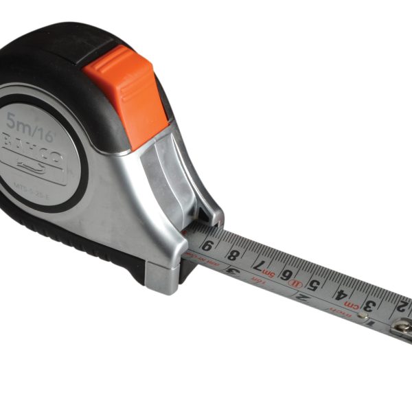 BAHCO MTS Reversible Magnetic Tip Auto Pocket Tape 5m/16ft (Width 25mm)