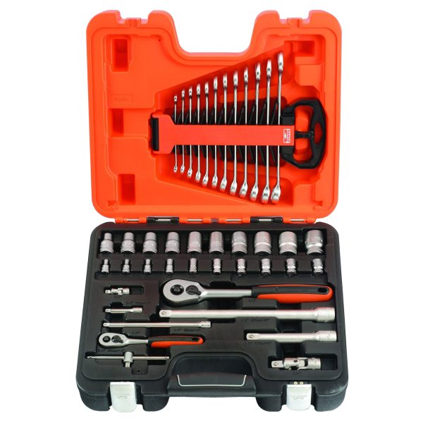 BAHCO S410 Socket & Spanner Set of 41 Metric 1/4in & 1/2in Drive