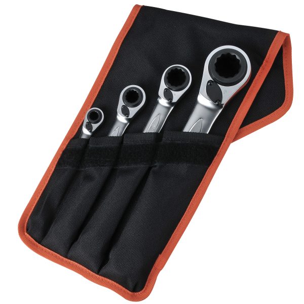BAHCO S4RM Series Reversible Ratchet Spanner Set, 4 Piece