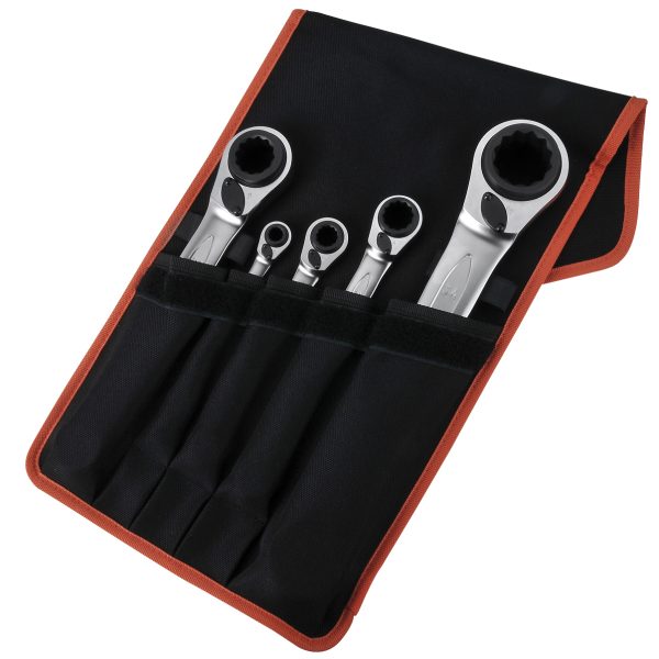 BAHCO S4RM Series Reversible Ratchet Spanners Set, 5 Piece