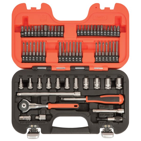 BAHCO SW65 Swivel Socket Set of 65 Metric 1/4in Drive