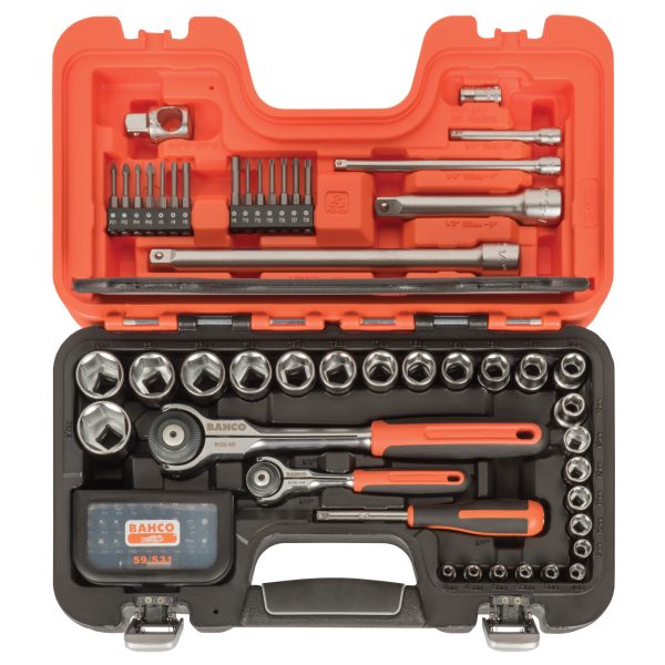 BAHCO SW79 Swivel Socket Set of 79 Metric 1/4in & 1/2in Drive