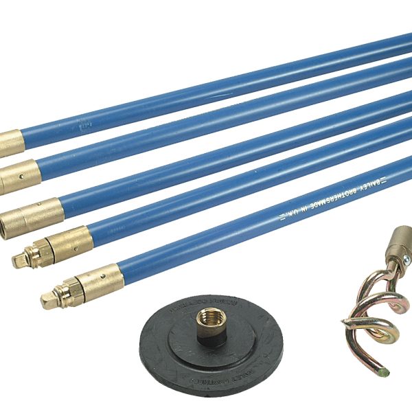 BAILEY 1323 Lockfast 3/4in Drain Rod Set 2 Tools