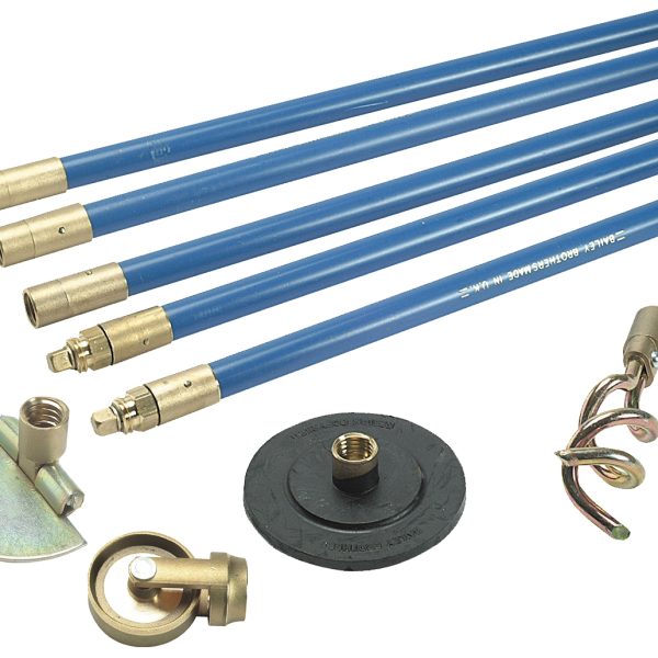 BAILEY 1324 Lockfast 3/4in Drain Rod Set 4 Tools
