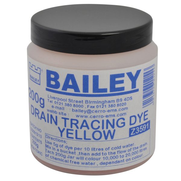 BAILEY 3591 Drain Tracing Dye - Yellow
