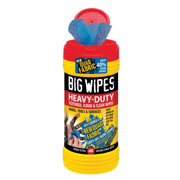 BIG WIPES Heavy-Duty Pro+ Antiviral Wipes (Tub 80)