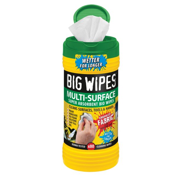 BIG WIPES Multi-Surface Bio Pro+ Antiviral Wipes (Tub 80)