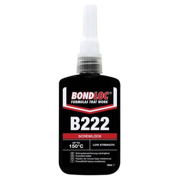 BONDLOC B222 Screwlock Low Strength Threadlocker 50ml