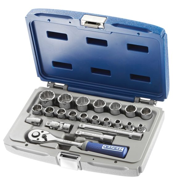 EXPERT Socket & Accessory Set of 22 Metric 3/8in Drive