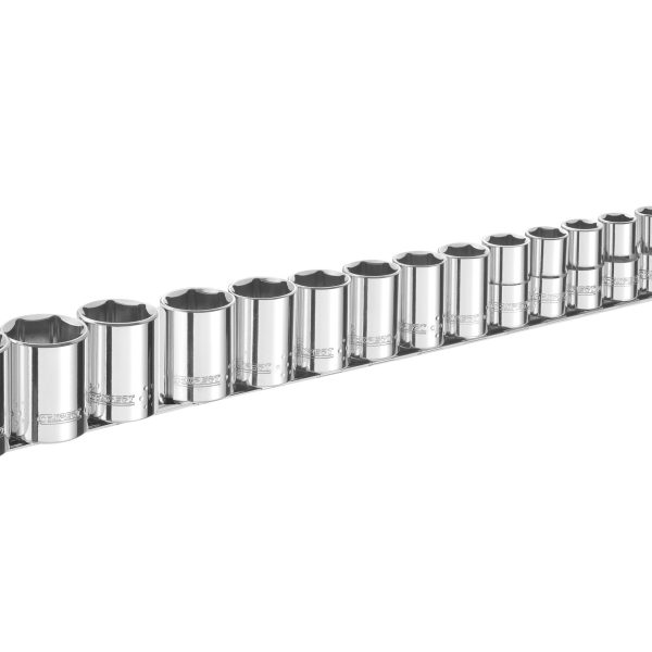 EXPERT Socket Set of 16 Metric 1/2in Drive