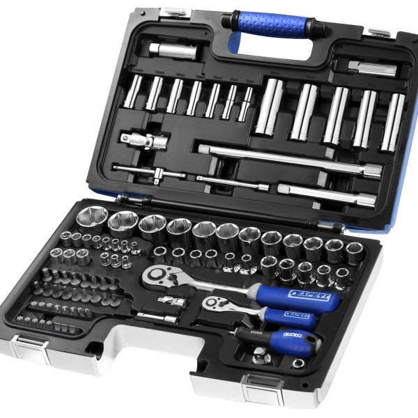 EXPERT Socket & Accessory Set of 98 Metric 1/4 & 1/2in Drive