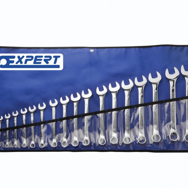 EXPERT Combination Spanner Set with Tool Roll, 18 Piece
