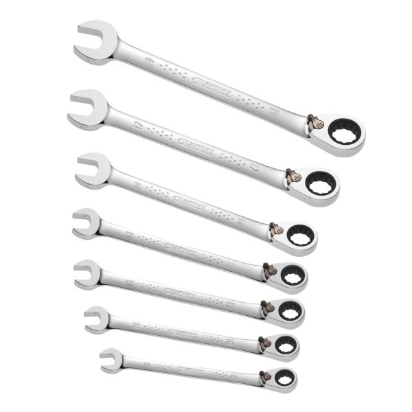 EXPERT Ratchet Combination Spanner Set, 7 Piece