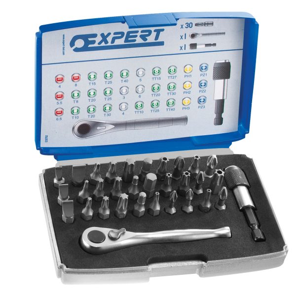 EXPERT E131702 1/4in Bit Set, 32 Piece