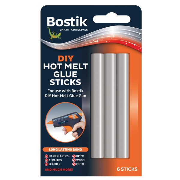 BOSTIK DIY Hot Melt Glue Sticks (Pack 6)