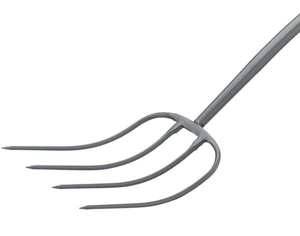 BULLDOG All-Metal 4-Prong Manure Fork T-Handle