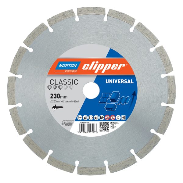NORTON CLIPPER Classic Universal Blue Diamond Blade 300 x 20mm