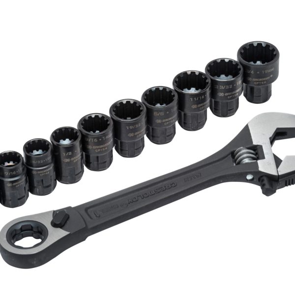 X6™ Pass-Thru™ Adjustable Wrench Set, 11 Piece