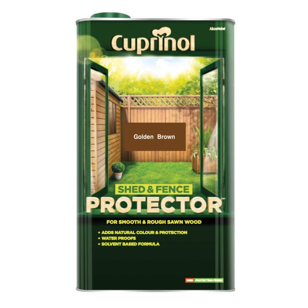 CUPRINOL  Shed & Fence Protector Gold Brown 5 litre