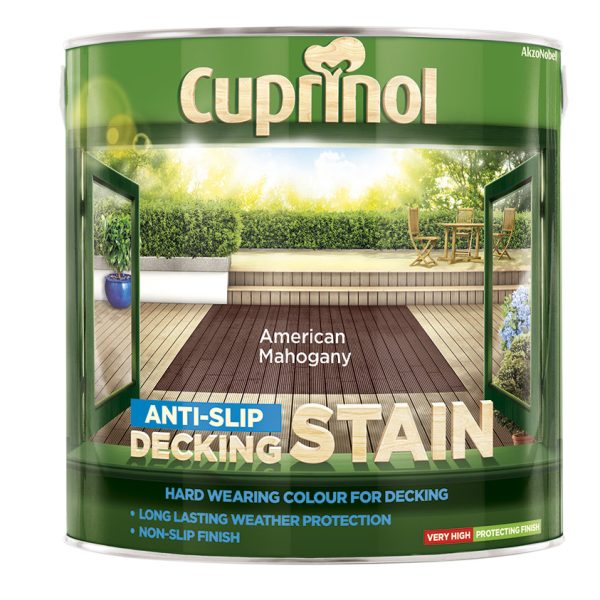 CUPRINOL  Anti-Slip Decking Stain American Mahogany 2.5 litre