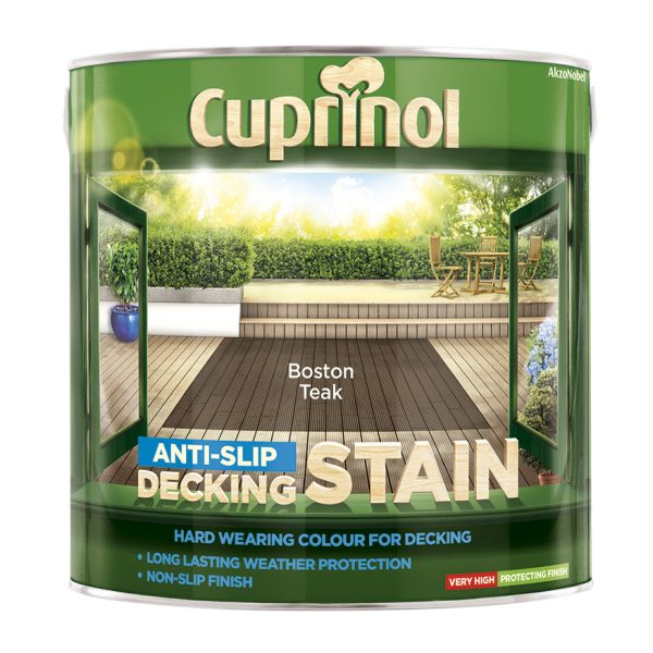 CUPRINOL  Anti-Slip Decking Stain Boston Teak 2.5 litre