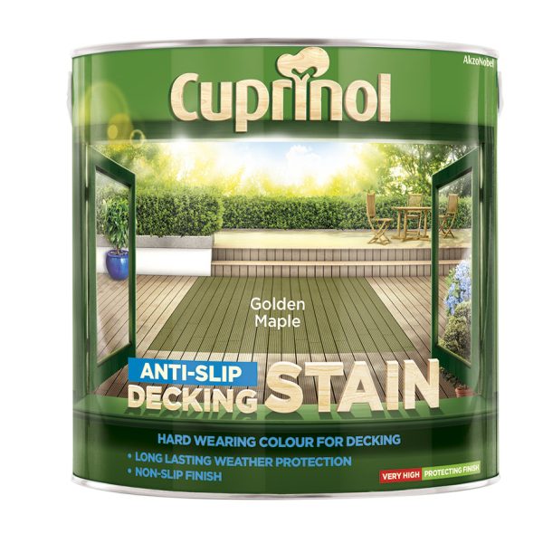 CUPRINOL  Anti-Slip Decking Stain Golden Maple 2.5 litre