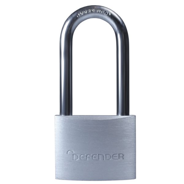 DEFENDER Aluminium Padlock Long Shackle 40mm