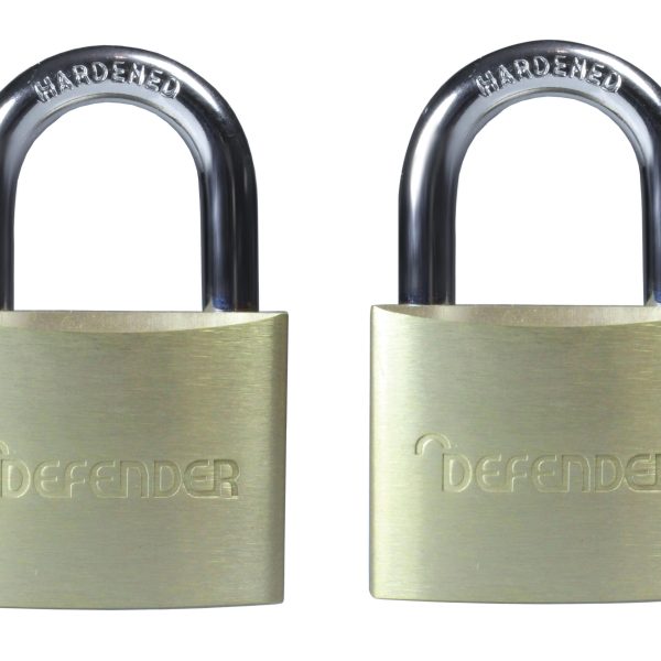 DEFENDER Aluminium Padlock Twin Pack 40mm