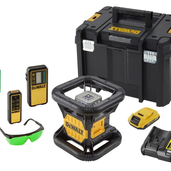 DEWALT DCE079D1G-GB Green Rotary Laser Kit 18V 1 x 2.0Ah Li-ion
