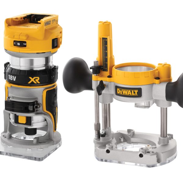 DEWALT DCW604NT-XJ 18V XR 1/4in Twin Base Router Bare Unit
