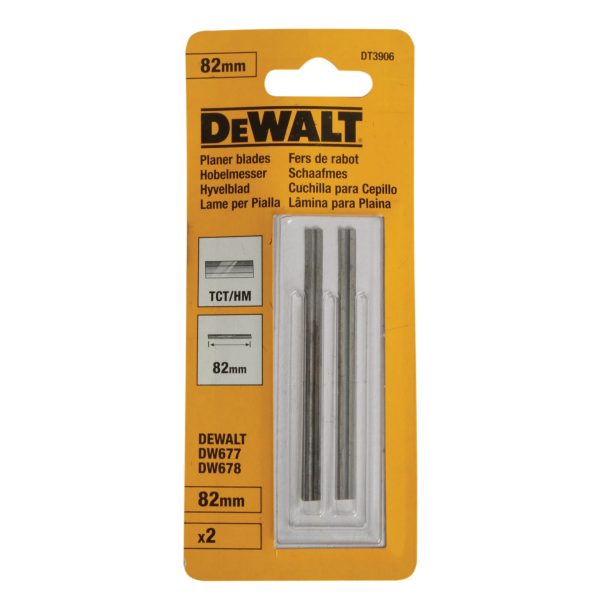 DEWALT DT3906 TCT Reversible Planer Blades 82mm (Pack 2)