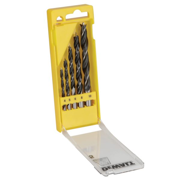 DEWALT DT4543-QZ Brad Point Drill Bit Set, 5 Piece