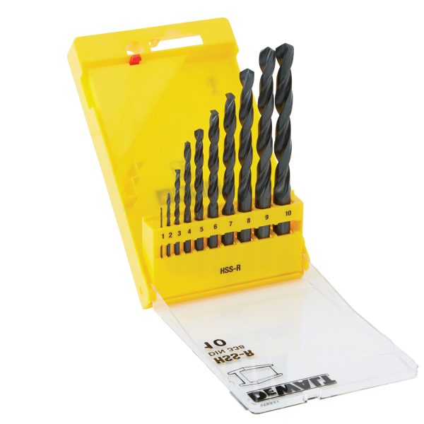 DEWALT DT5911 HSS-R Jobber Drill Bit Set, 10 Piece