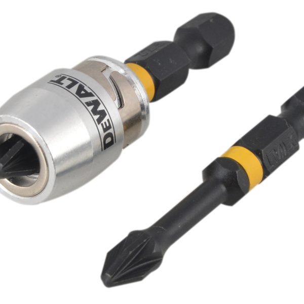 DEWALT DT70535T-QZ Impact Torsion Bits PZ2 x 50mm (x2) and Magnetic Screwlock Sleeve