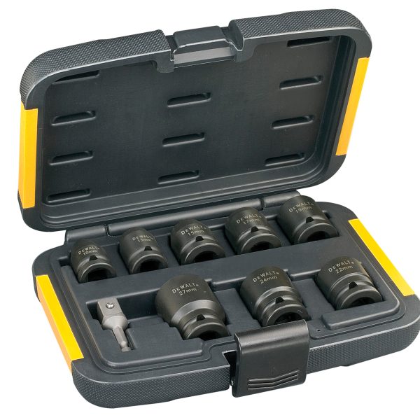 DEWALT DT7507-QZ Impact Socket Set of 9 Metric 1/2in Drive