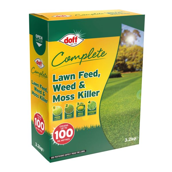 DOFF Complete Lawn Feed, Weed & Moss Killer 3.2kg