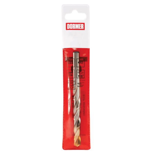 DORMER A002 HSS-TiN Coated Jobber Drill 9.00mm OL:125mm WL:81mm