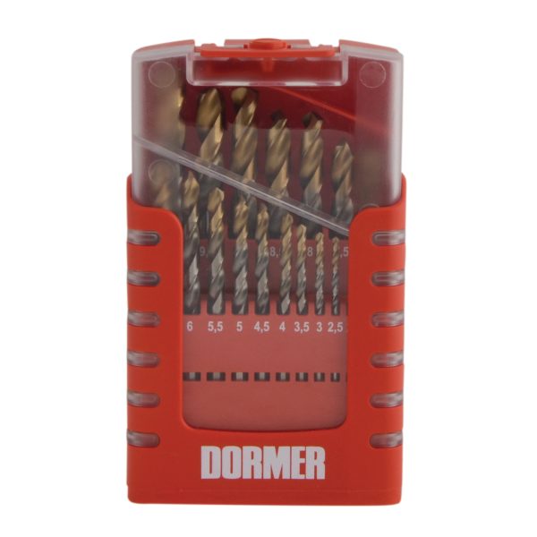 DORMER A095 Compact Set HSS TiN Drill Set of 19 1.0-10 x 0.5mm