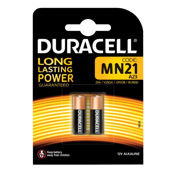DURACELL MN21 A23 LRV08 Battery (Pack 2)