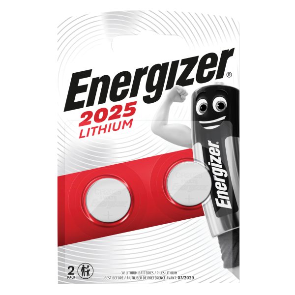 ENERGIZER® CR2025 Coin Lithium Battery (Pack 2)