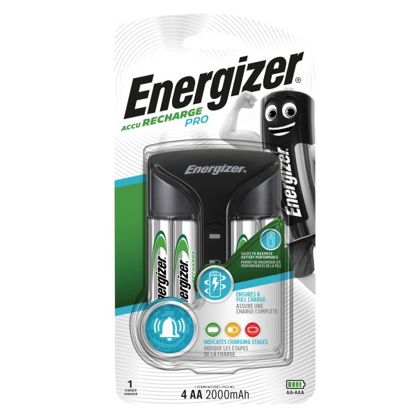 ENERGIZER® Pro Charger plus 4 x AA 2000 mAh Batteries