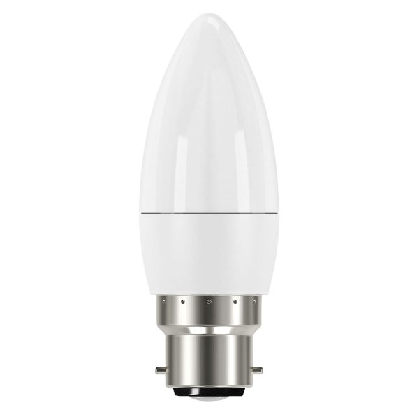 ENERGIZER® LED BC (B22) Opal Candle Non-Dimmable Bulb, Warm White 470 lm 5.2W