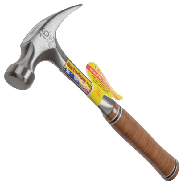 ESTWING E16S Straight Claw Hammer - Leather Grip 450g (16oz)