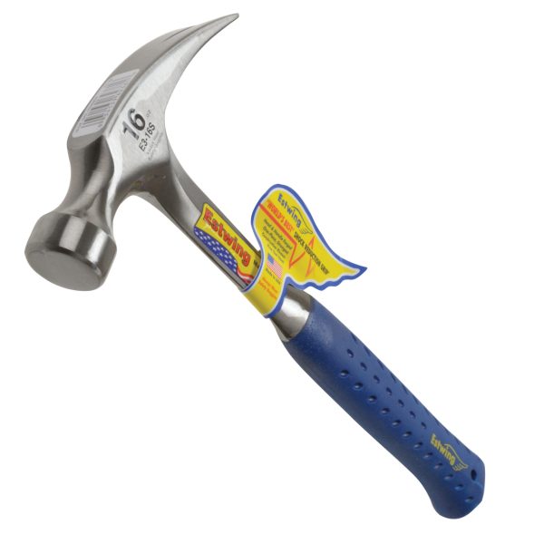ESTWING E3/16S Straight Claw Hammer - Vinyl Grip 450g (16oz)