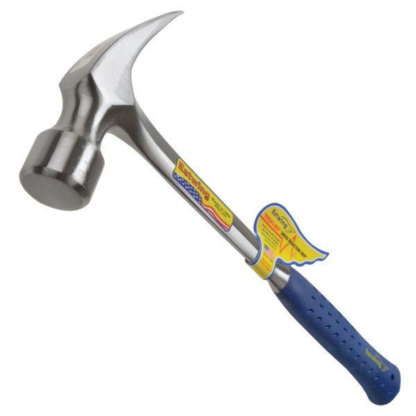 ESTWING E3/30S Straight Claw Framing Hammer - Vinyl Grip 840g (30oz)