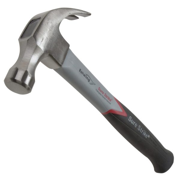 ESTWING EMRF16C Surestrike Curved Claw Hammer Fibreglass Shaft 450g (16oz)