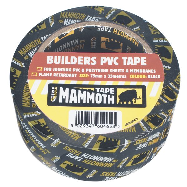 EVERBUILD Builder's PVC Tape 50mm x 33m Black